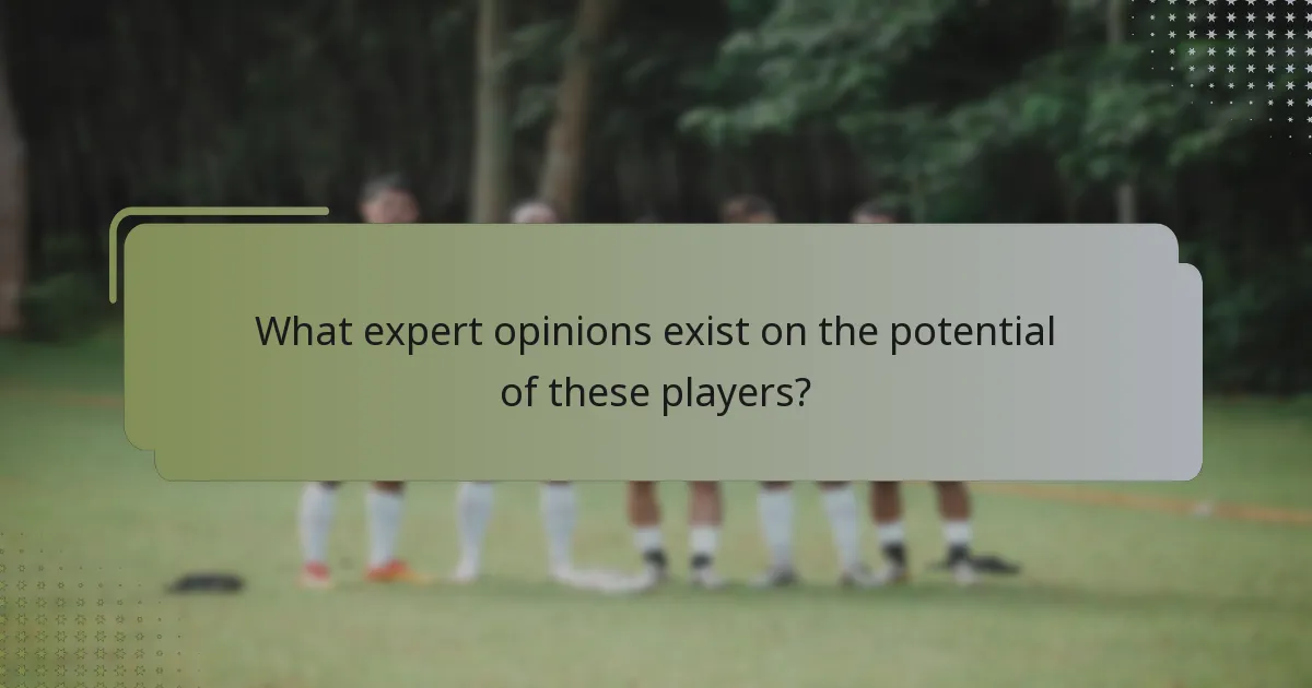 Welche Expertenmeinungen gibt es zum Potenzial dieser Spielerinnen?