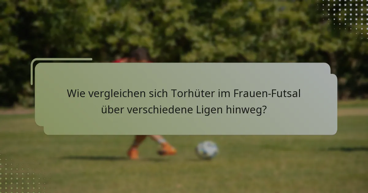 Wie vergleichen sich Torhüter im Frauen-Futsal über verschiedene Ligen hinweg?